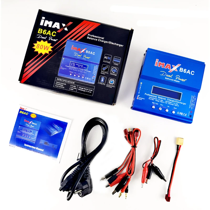 IMAX B6 AC RC Charger 80W B6AC 6A Balance Charger schermo LCD digitale li-ion LiFe Nimh Nicd PB Lipo caricabatteria