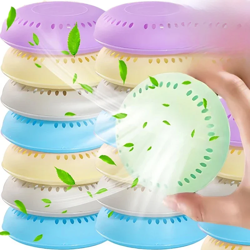 Désodorisant solide pour toilettes, parfum Multiple pour vêtements, garde-robe, voiture, auto-adhésif rond, fournitures de salle de bains, 20/1 pièces
