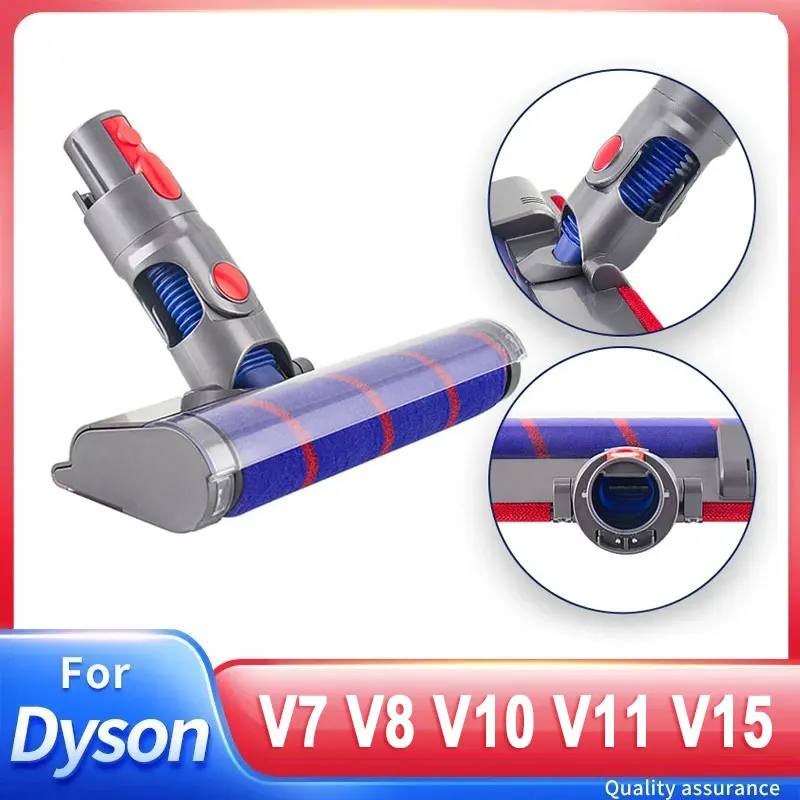 Brush For Dyson V7 V8 V10 V11 V15 Vacuum Cleaners Parts Cordless Stick Soft Roller Brush Head Replacement