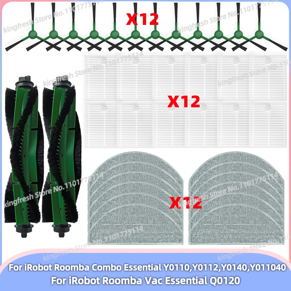 

Fit For iRobot Roomba Combo Essential, Roomba Vac Essential Parts Main Roller Side Brush Hepa Filter Mop Pad Cloth Accessories