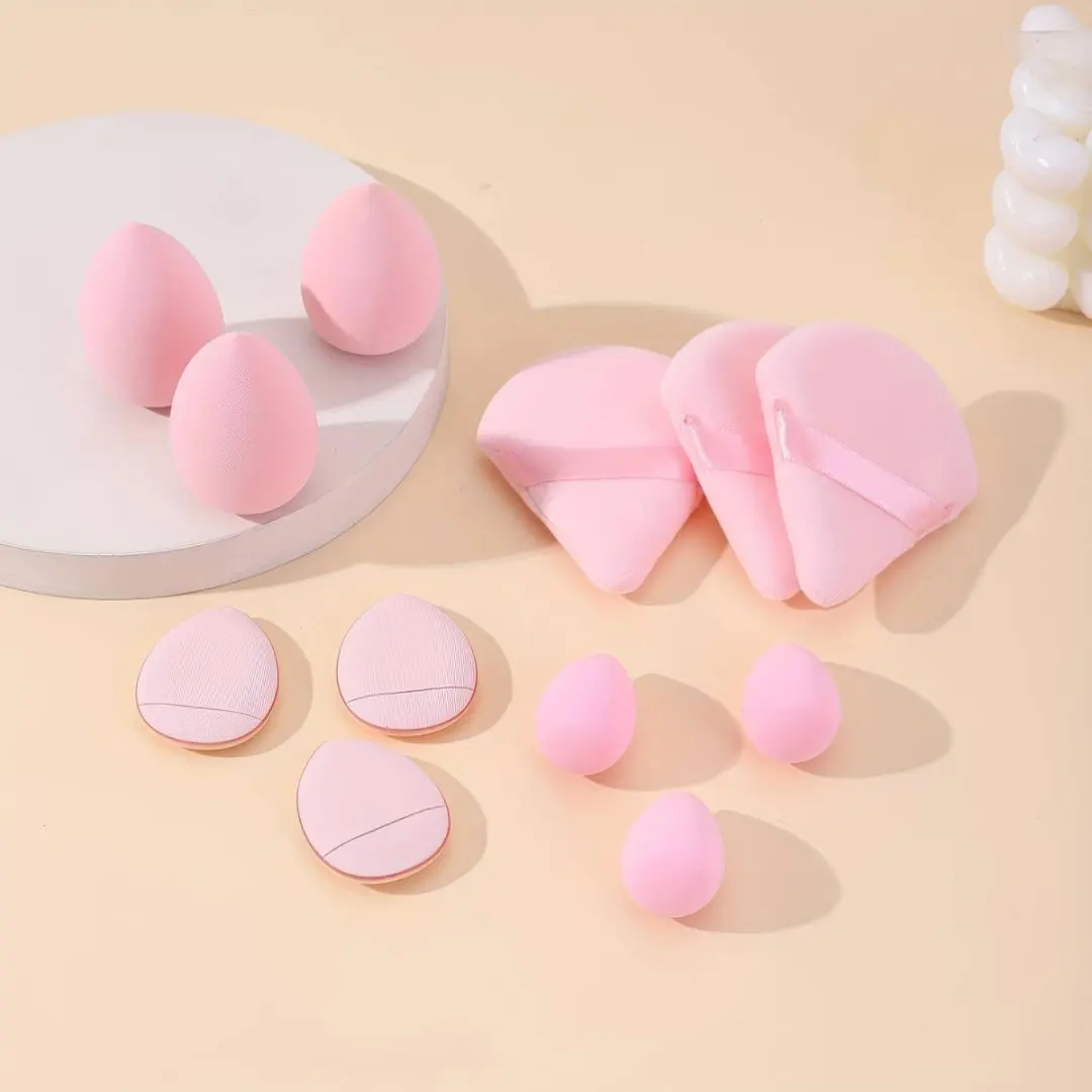 12 عبوة من إسفنجة المكياج - إسفنجة كريم الأساس الناعمة ومنفخ البودرة، أدوات التجميل النسائية