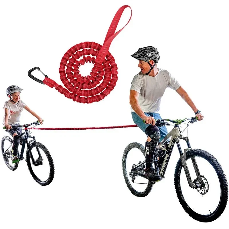 AliExpress Bicycle Elastic Leash Belt Nylon Traction Rope Parent-Child MTB Bike Towing Rope Kid Ebike Safety Equipment Outdoor Tool