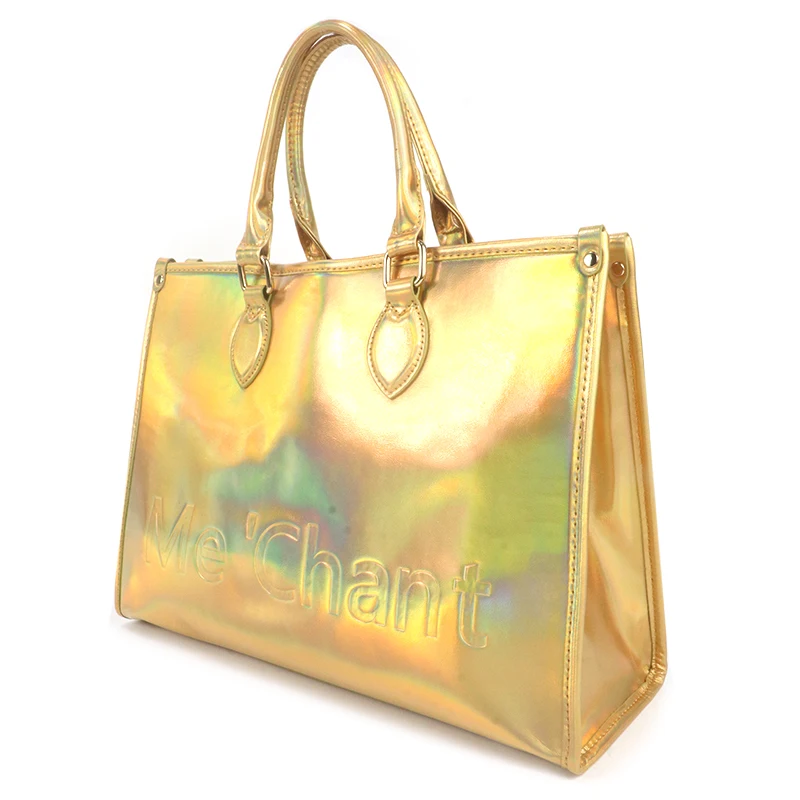 

Classic Gold PU Leather Women's Bag Large Capacity Tote Bag Shoulder Bag Travel Convenient Handbag Backpack