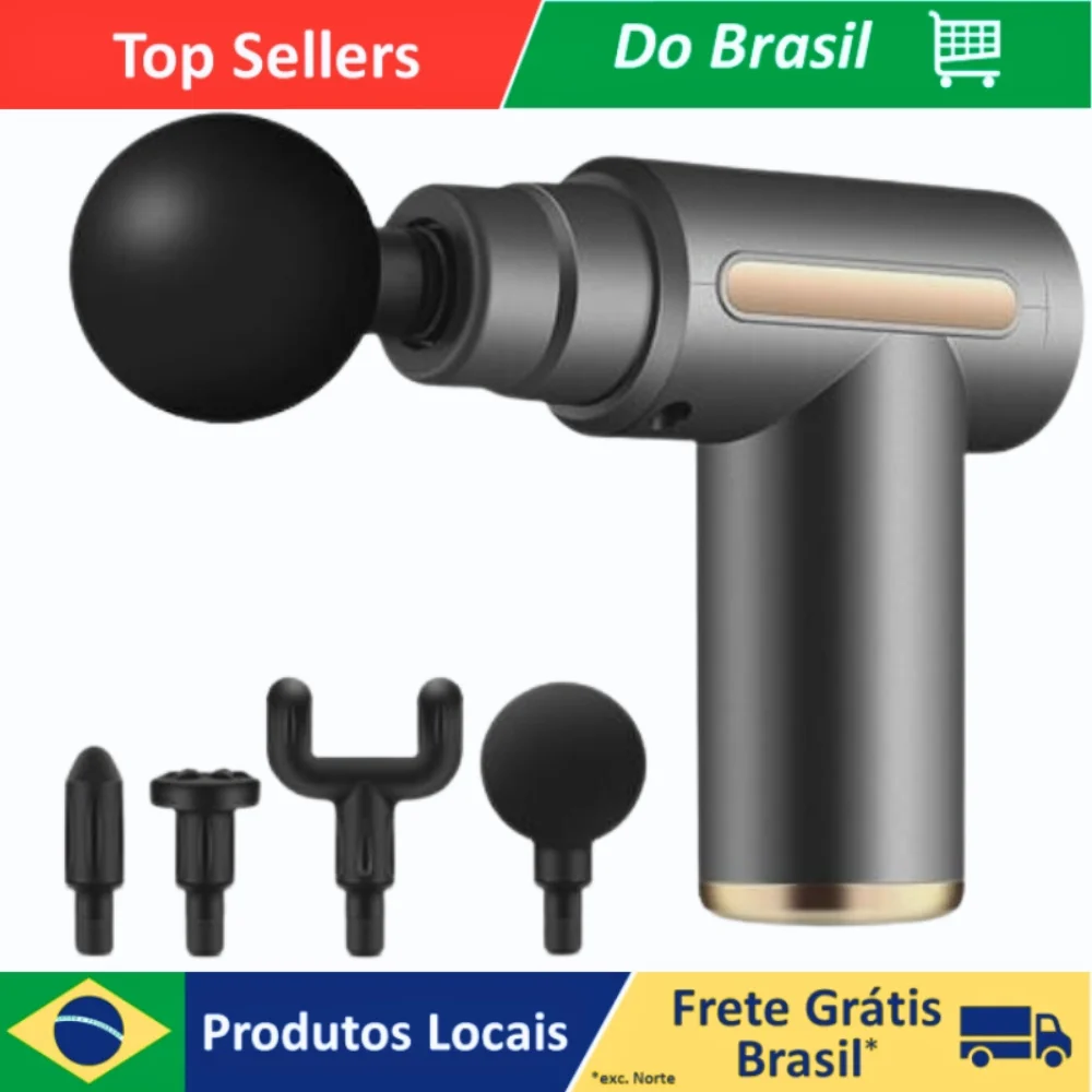 Massageador Elétrico Mini Profissional Muscular e Facial Recarregável Massagem e Terapia