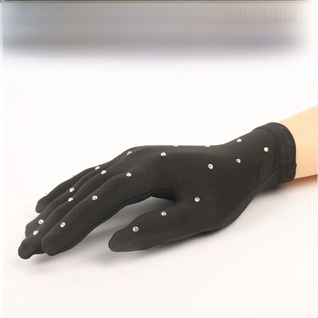 AliExpress NONE New Fashion Figure Skating Wrist Gloves Skin Friendly Sunscreen Mittens Crystal Gloves for Adult Cycling S/M/L