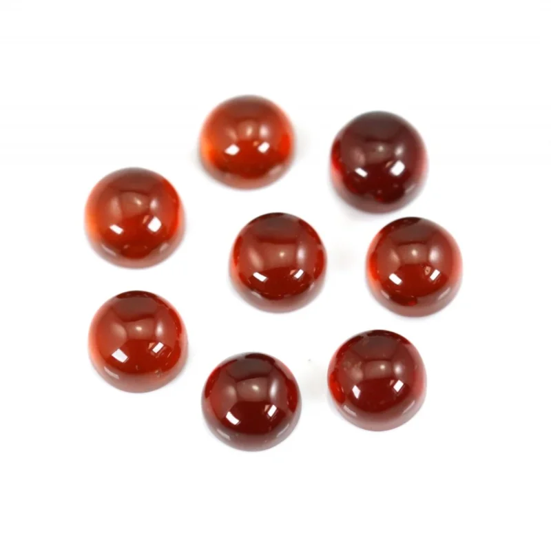 5pcs Garnet Cabochons Round 5/6/7mm Natural Semiprecious Stone Dome For Making Jewelry DIY Ring Earring Pendant