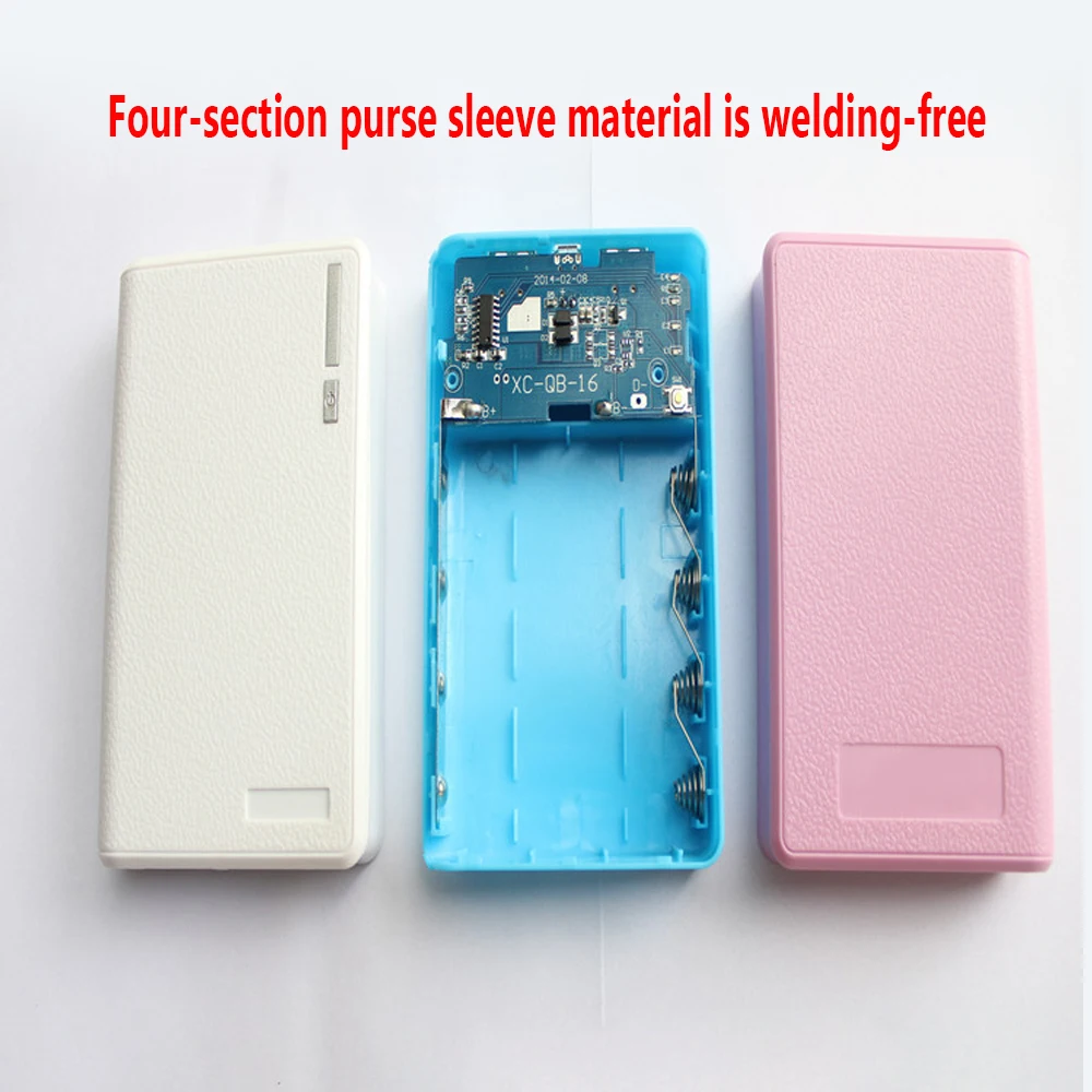 4X 18650 Battery Metal Power Bank DIY Kit Storage Case Box Free Welding Suit 5V 1A 2A External Charger Spring loaded Smart Phone