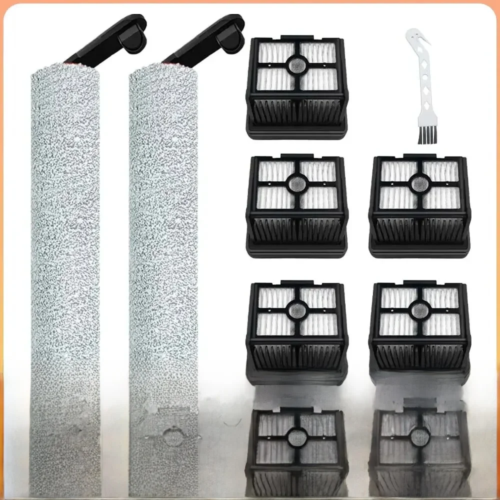 Compatible avec Dreame H12 Pro / H12 Plus Core Brosse à Rouleau Souple Pièces de Rechange pour Aspirateur Sec et Humide Filtre HEPA Accessoires
