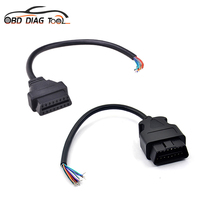 OBD2 16Pin Male Plug Connector Auto Scanner Cables OBDII 16Pin Female Extension Opening Cable OBD 2 Adaptor Male Cable