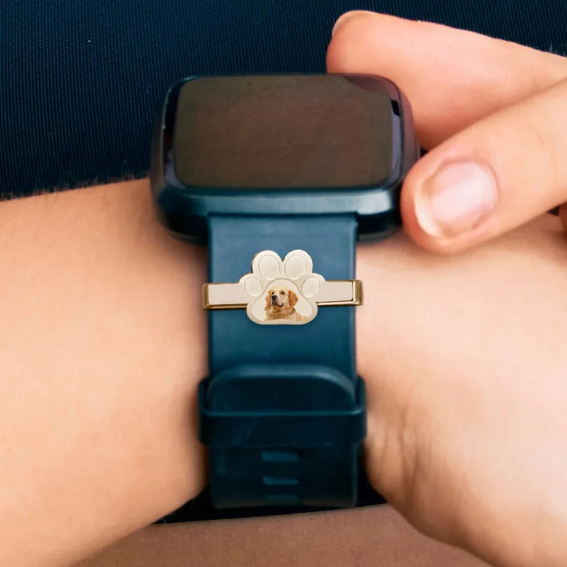 Decorative Watch Buckle Charms for Apple Watch Personalized Custom Special Engraved Photo Smart Watch Accessories Watch Clasps