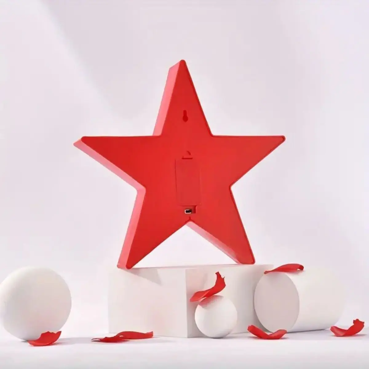 1pc radieux rouge LED pentagramme néon-alimenté par batterie étoile décor pour chambres et événements de filles-accent mural