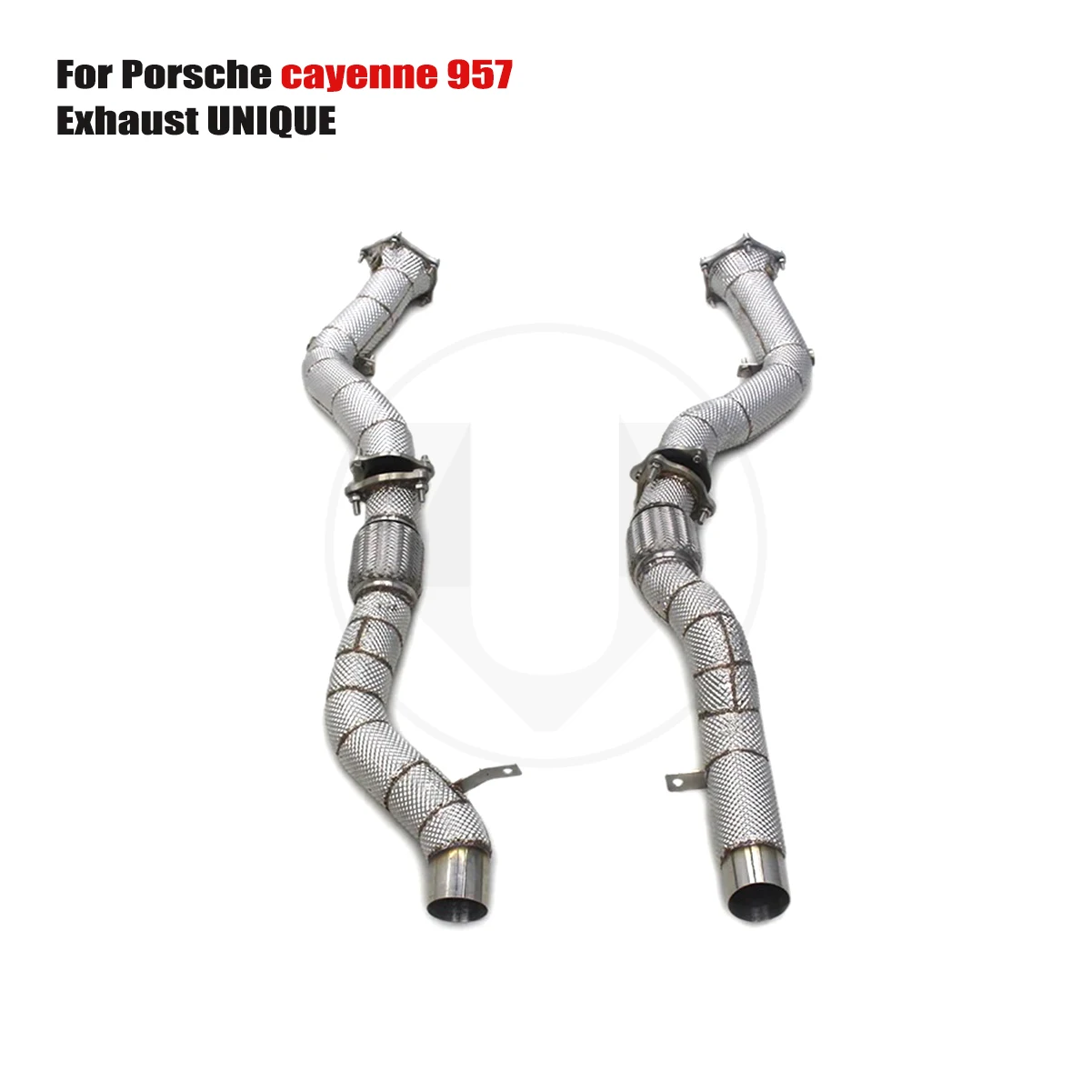 UNIQUE For Porsche cayenne 957 With insulator downpipe With cat/without cat exhaust pipe