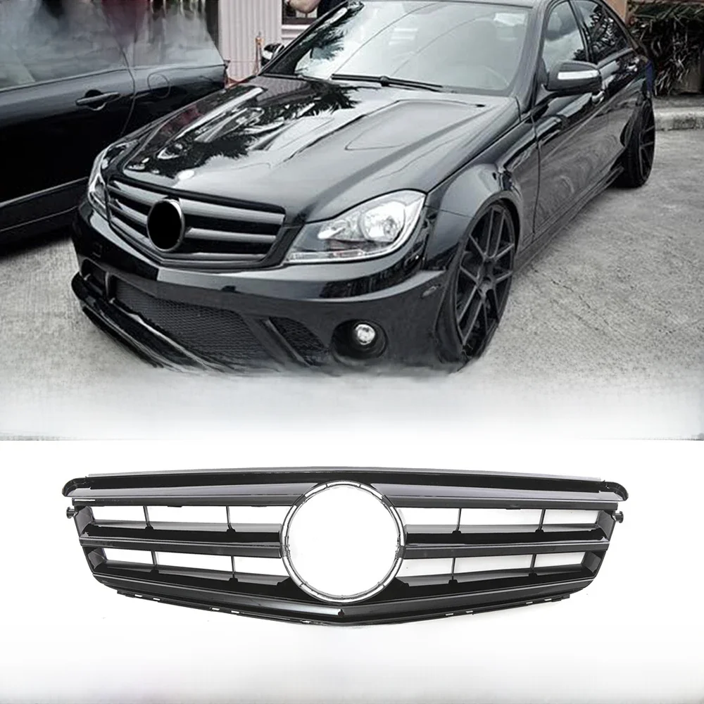 XVIP Voor Mercedes W204 Grille Benz C-Klasse C204 S204 2007-2014 C180 C200 C250 C300 C350 Diamond AMG GT Stijl Voorbumper Grille - afbeelding 2