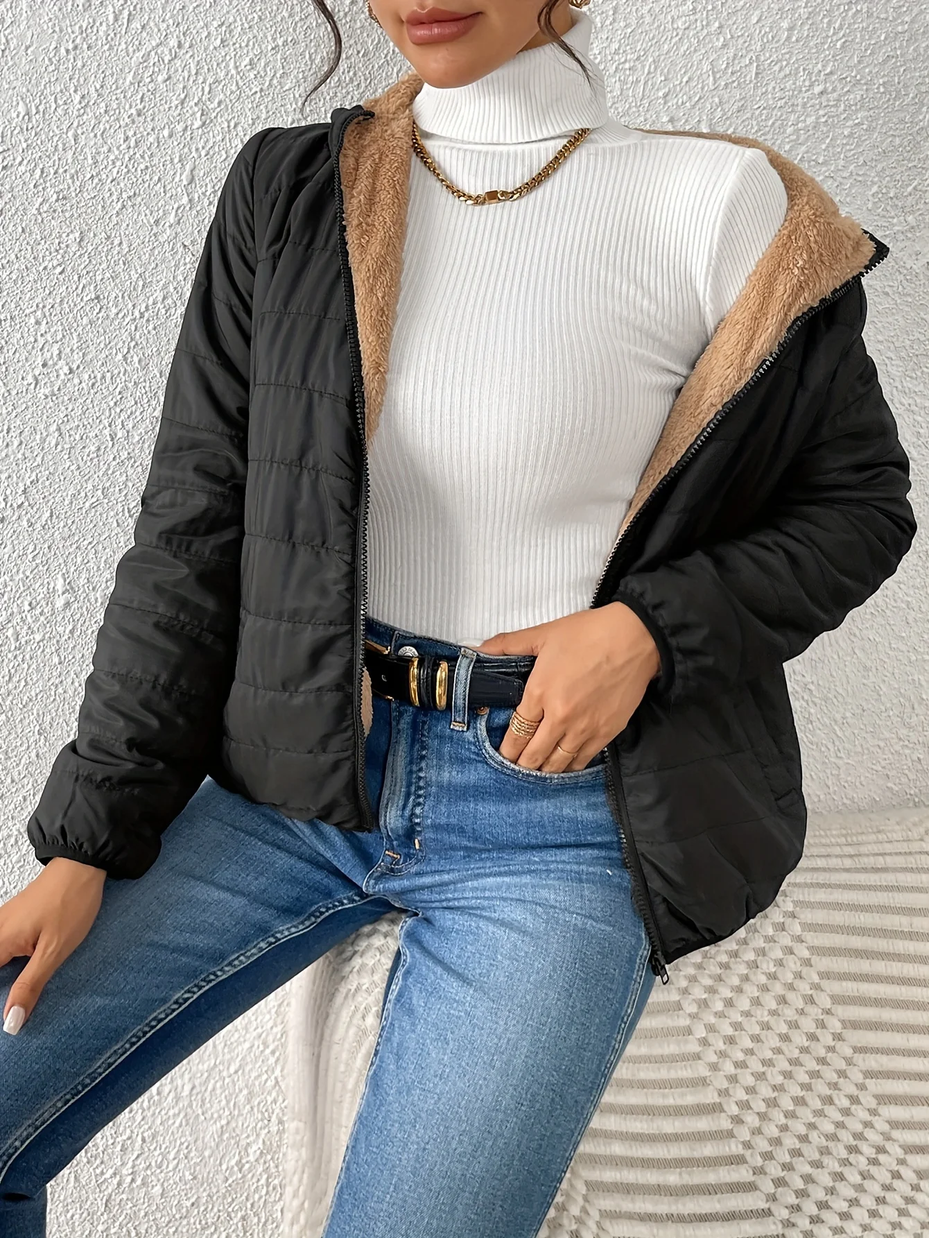 

Элегантное женское зимнее пальто с капюшоном: теплое, хлопковое, модное, повседневное, для холодной погоды