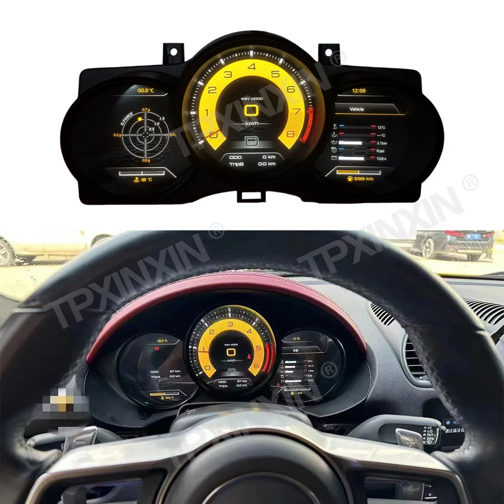 For Porsche Macan 2015 - 2019 Car LCD Dashboard Panel Virtual Cluster Digital Speedometer Multimedia GPS Navi Unit