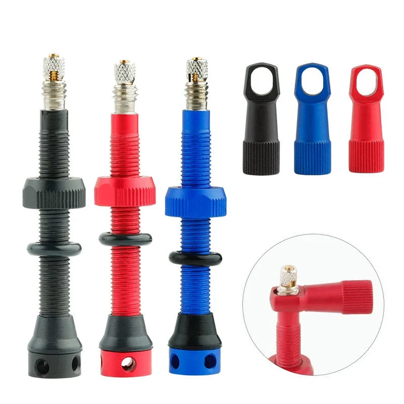 AliExpress NONE 1pc/2pcs Bike Presta Tubeless Valve Stem 50mm with Valve Core Removal Tool Cap For MTB Road Bicycle Tubeless Tires