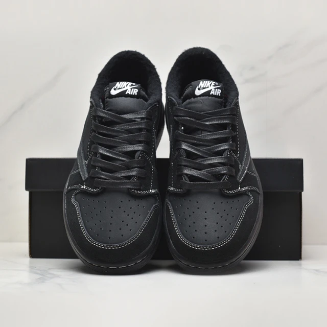 Nike Jordan 1 Laag X Travis Scott Zwart Fantoom AliExpress
