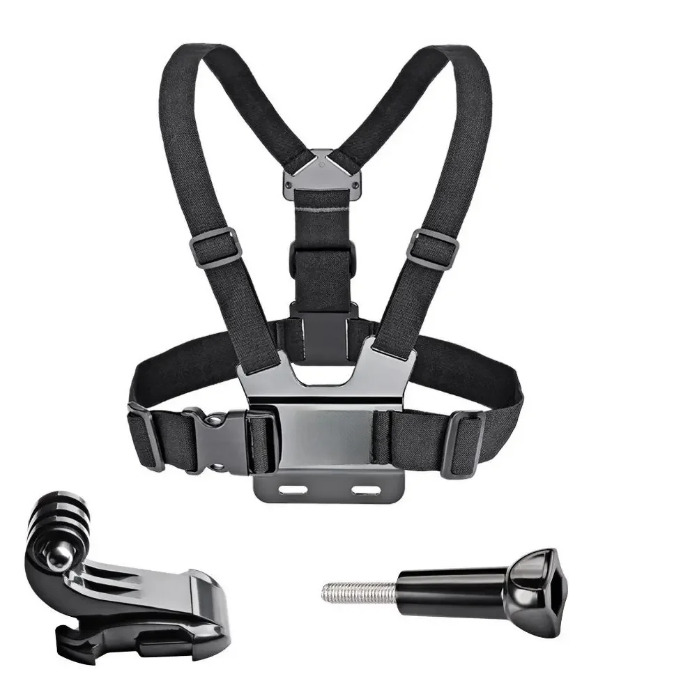 Ceinture de montage de sangle de poitrine pour Gopro Hero 12 11 9 8 7 6 5 + 4 Xiaomi Yi 4K, harnais de poitrine pour caméra d'action, accessoires de Sport insta360