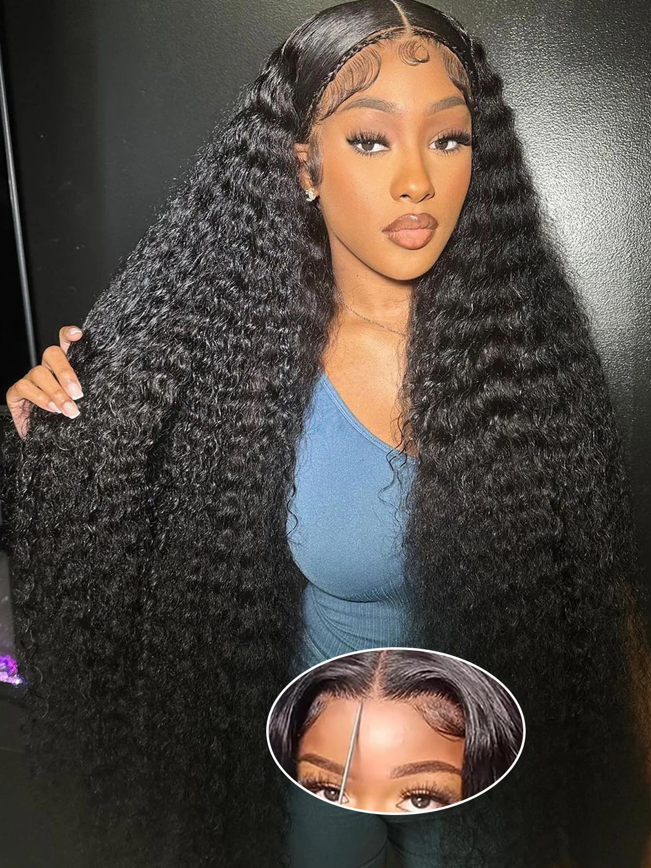 شعر مستعار موجة عميقة شعر الإنسان قبل قطعها قبل قطع ارتداء والذهاب HD شعر مستعار دانتيل للنساء 200 الكثافة 5x5 الدانتيل إغلاق الباروكات شعر الإنسان