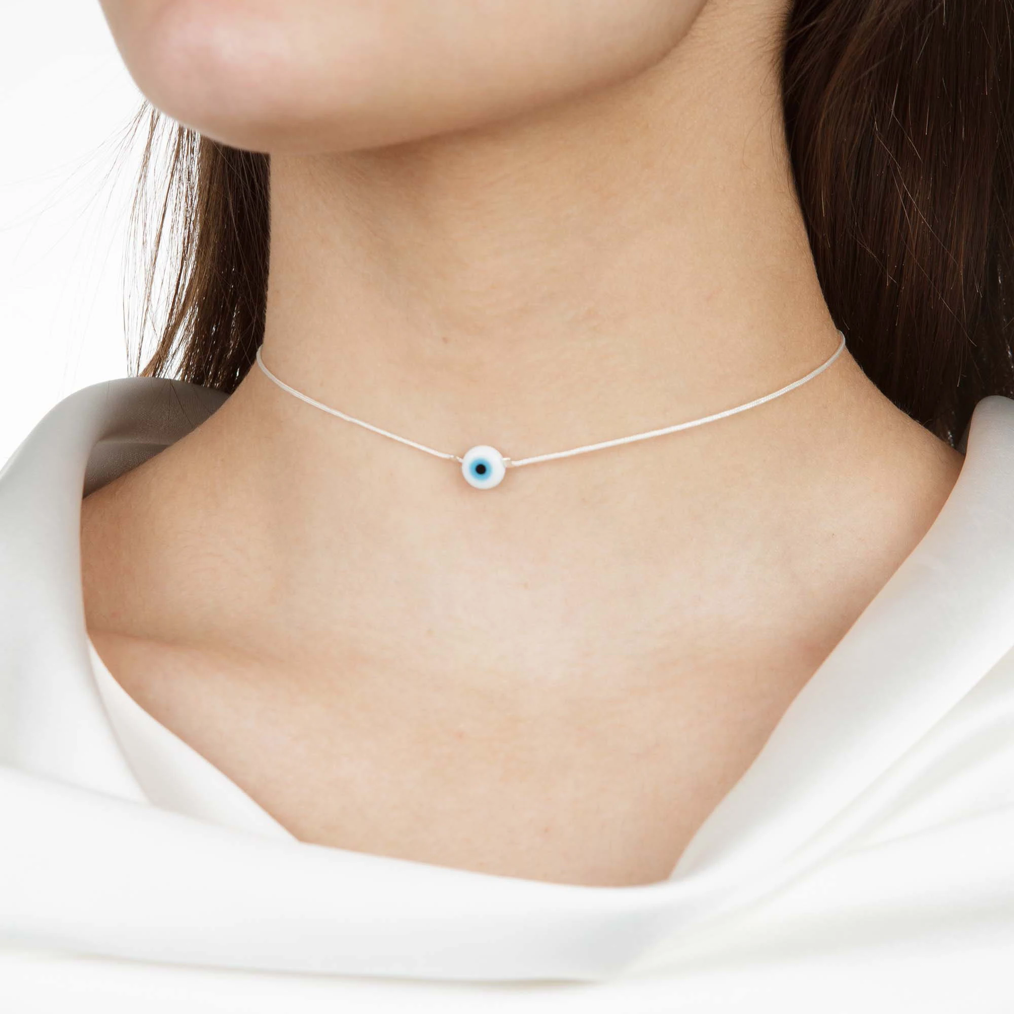 Evil Eye Necklace, Evil Eye Choker Evil Eye Pendant Handmade Jewelry Necklace Evil Eye Protection Necklace Spiritual Necklace - view 2