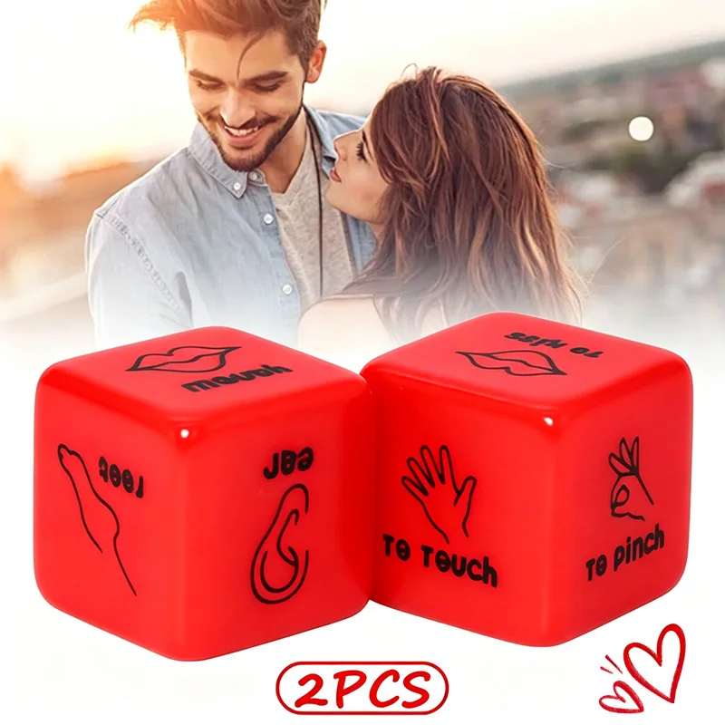 2pcs Couples Love Dice-Romantic Interactive Game Dice, Interesting Dating Night Accessories for Him/Her, Perfect Gifts for Weddi