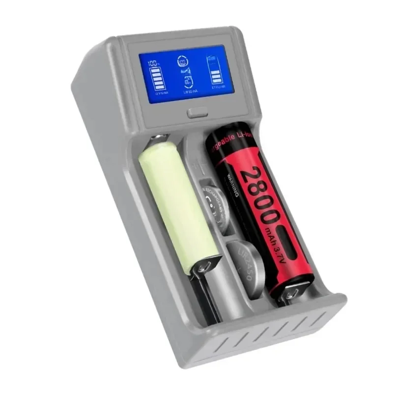 2032 2450 Ładowarka kompatybilna z akumulatorem AA AAA 1,2 V Ni-MH 3,7 V Akumulatory litowo-jonowe Port USB — zdjęcie produktu 7