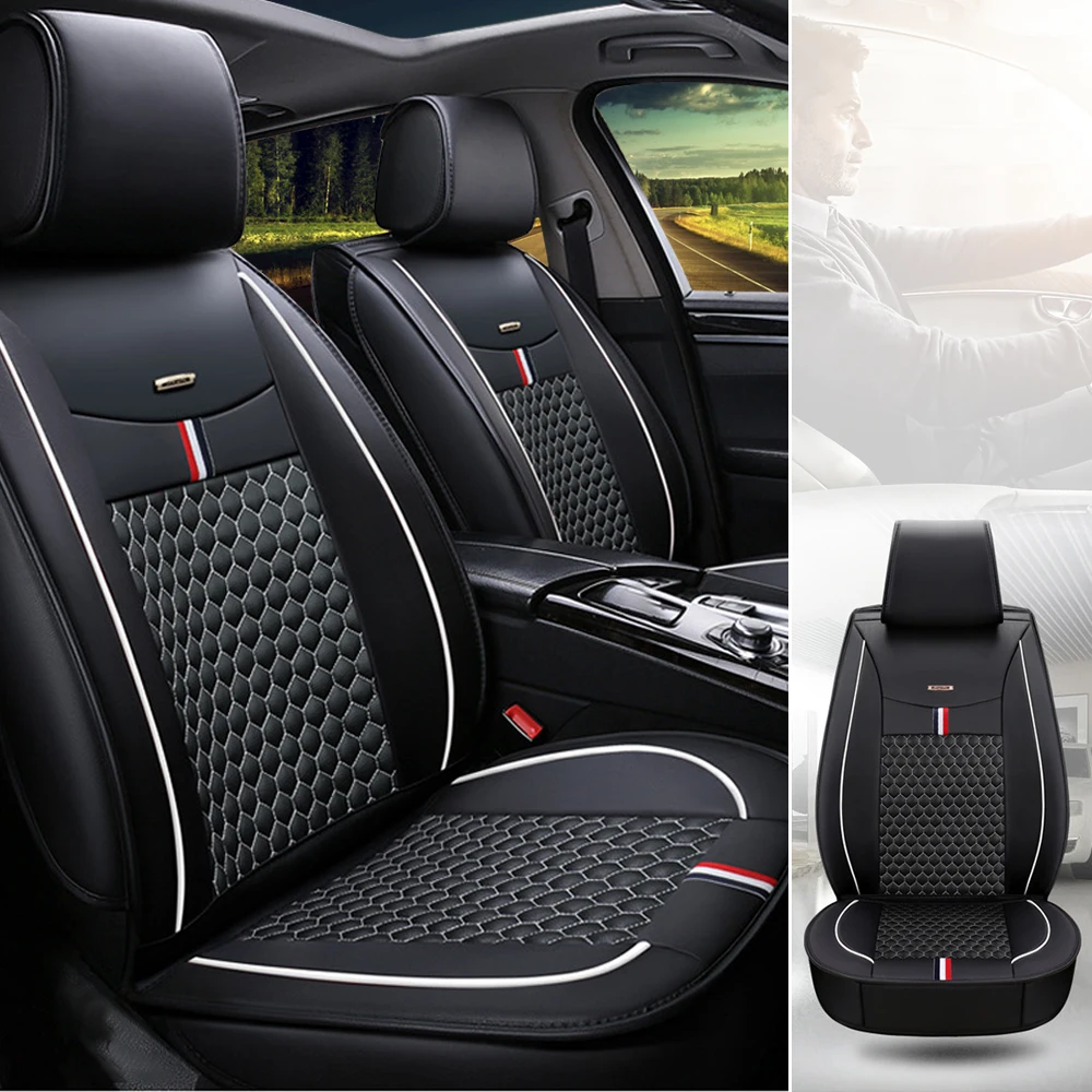 

All Season Quited PU Leather Car Seat Cover Full Surrounded Seat Protector Waterproof Universal Fit Sedan Suv Pick-up Truck Seat