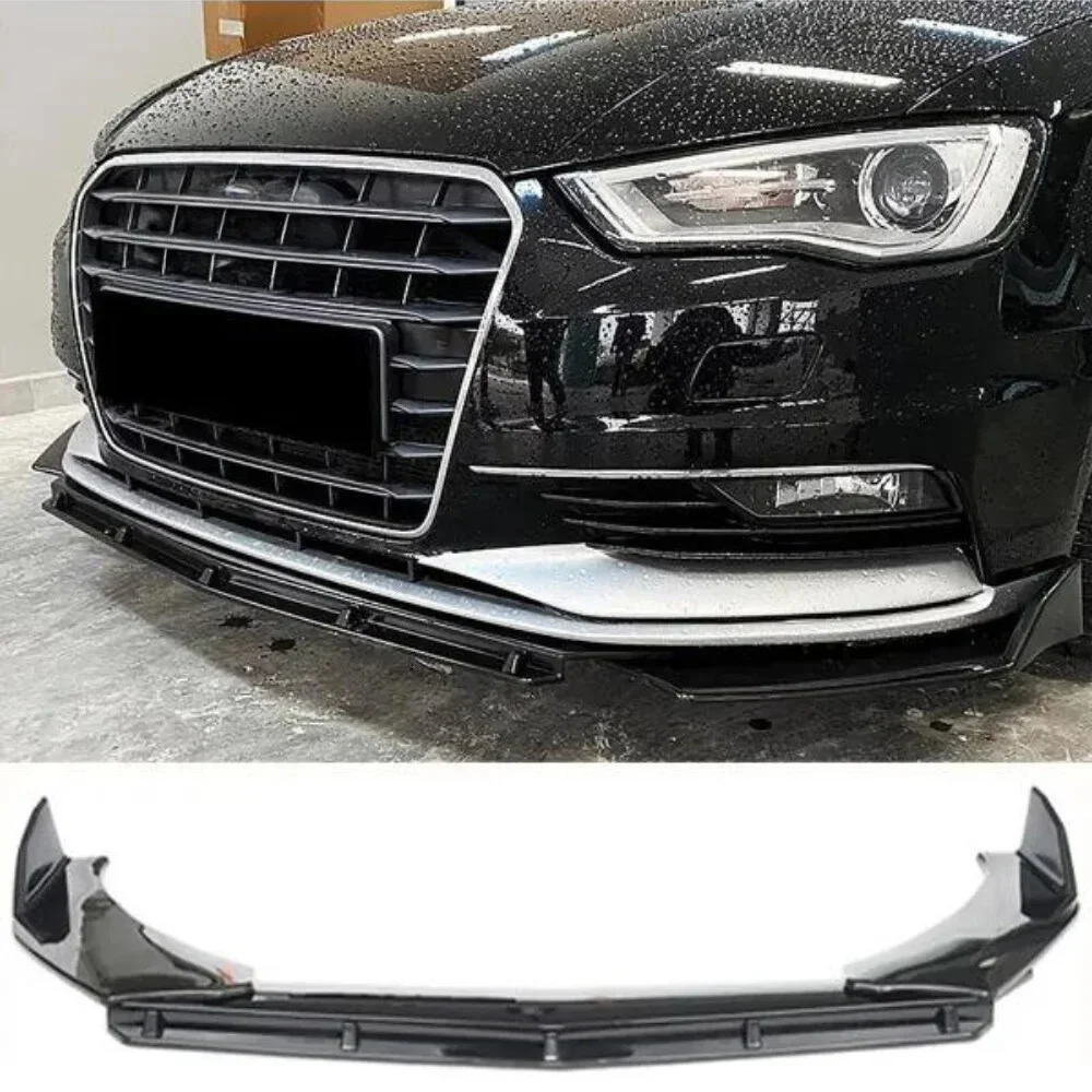 Brbs 3 Pcs Front Bumper Lip For Audi A3 8V 2012-2016 Body Kit Car Accessories Spoiler Diffuser Flap Sport Bumper Exterior Parts