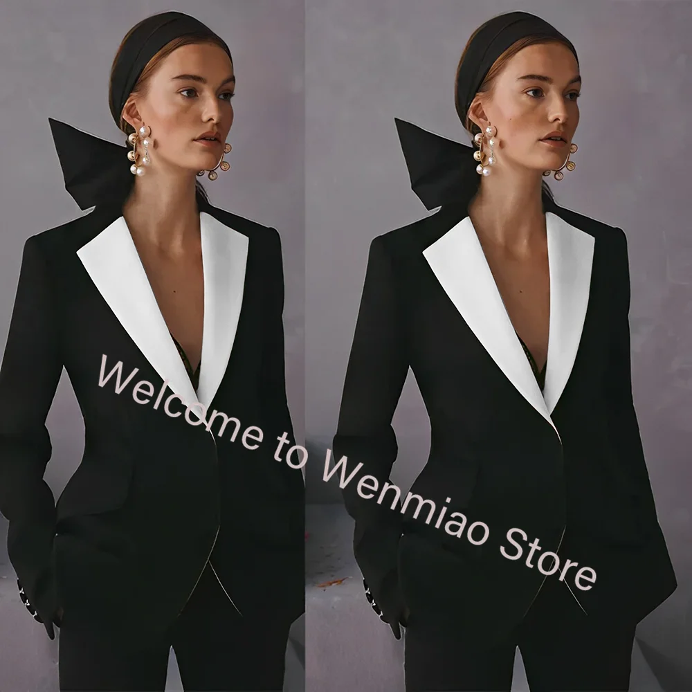 2 Piece Suit Jacket Pants Set for Women Fashionable Business Office Work Wear Wedding Formal Mom Dress Ladies Pants Set