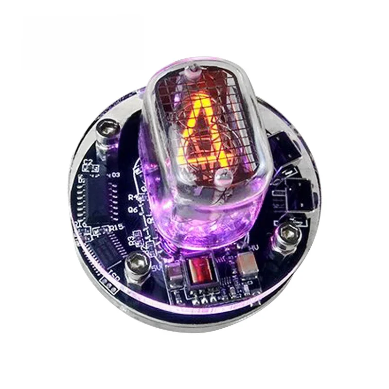 GHXAMP w-12 zegar Nixie RGB Audio akcesoria elektroniczne DIY pojedyncza rura Glow zegar micro USB DC5V — zdjęcie 2