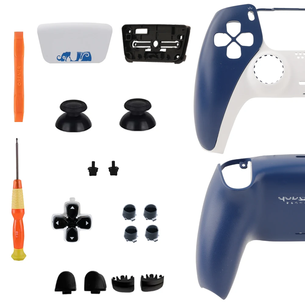 Custom Replacement Shell Kit For PS5 Controller BDM-010/020/030/040/050 Full Housing Case Touchpad Buttons Joysticks DIY Mod