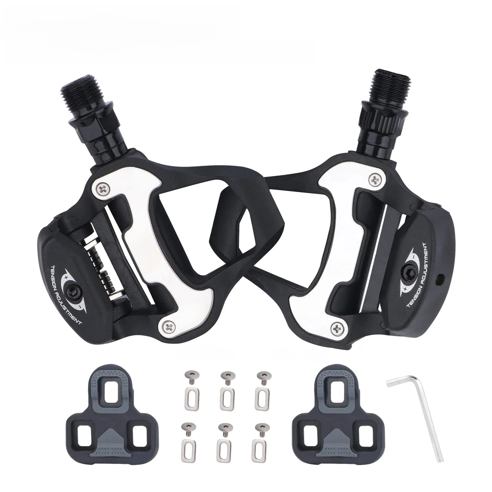 AliExpress RacewoRK RACEWORK Road Bike Pedal Bicycle Self-locking Pedals Cycling Bearing Cleats Clipless For LOOK KEO System With Locking Plate