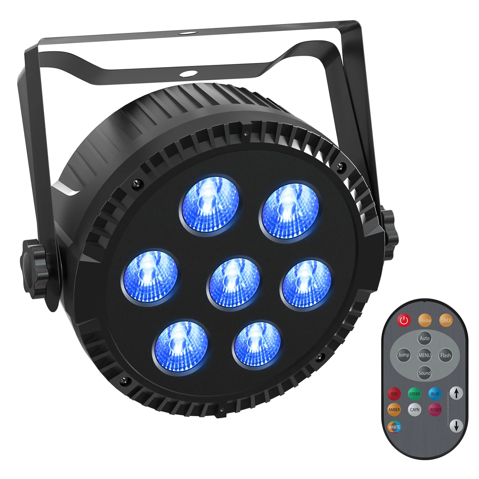 42W Par Light 4 in 1 RGBW 7 LED Stage Effect Light DMX512 Master- Slave Sound Active With Remote Control For KTV Bar DJ Party