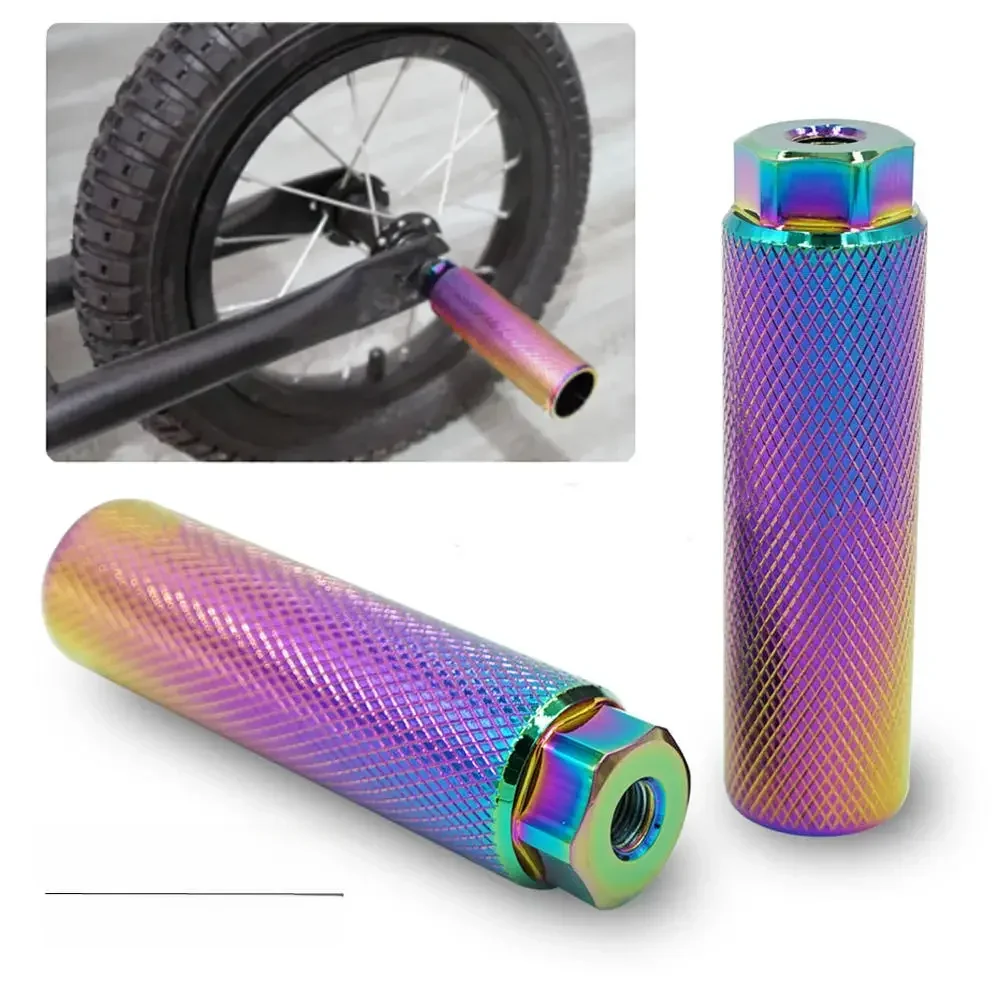 AliExpress 1pcs Alloy Foot Stunt Peg For Mtb Bmx Bike 3/8'' Axle Footrest-Lever Cylinder Grip Non-Slip Axle