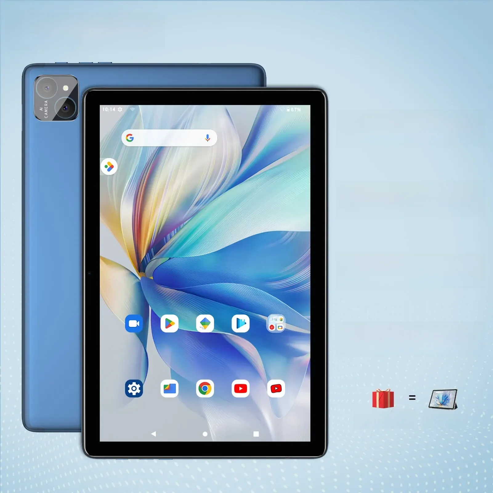 Tablet VASOUN Android 14 10,1", 12 GB (6 + 6 rozszerzeń) RAM, 128 GB ROM, ośmiordzeniowy, dwoma SIM 4G odblokowany z WiFi GPS 2,4G/5G — zdjęcie 2