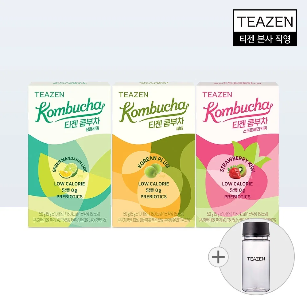 Teazen Kombucha 10 palitos de alargamiento + 10 palitos de Lima de mandarina + 10 palitos de las bayas Kiwi