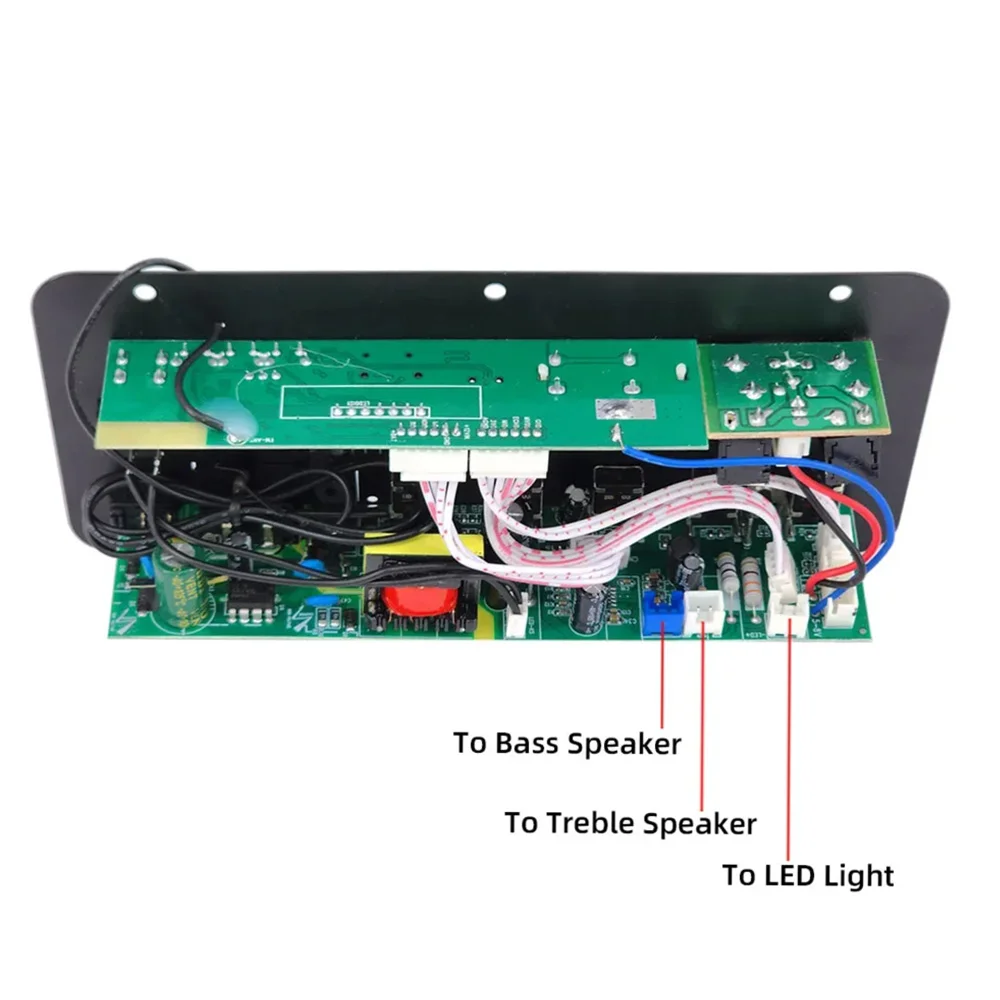 110V 220V 12V Digital BT Verstärker Bord Subwoofer Dual Mikrofon Karaoke Amp Lautsprecher Heimkino DIY wiederaufladbare Version