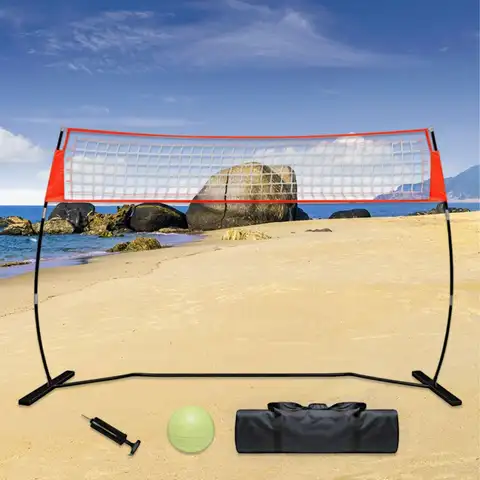 12ft Width  Volleyball Training Net Equipment for Solo Team Serving Practice Lightweight Portable Outdoor Sport Volleyball Net