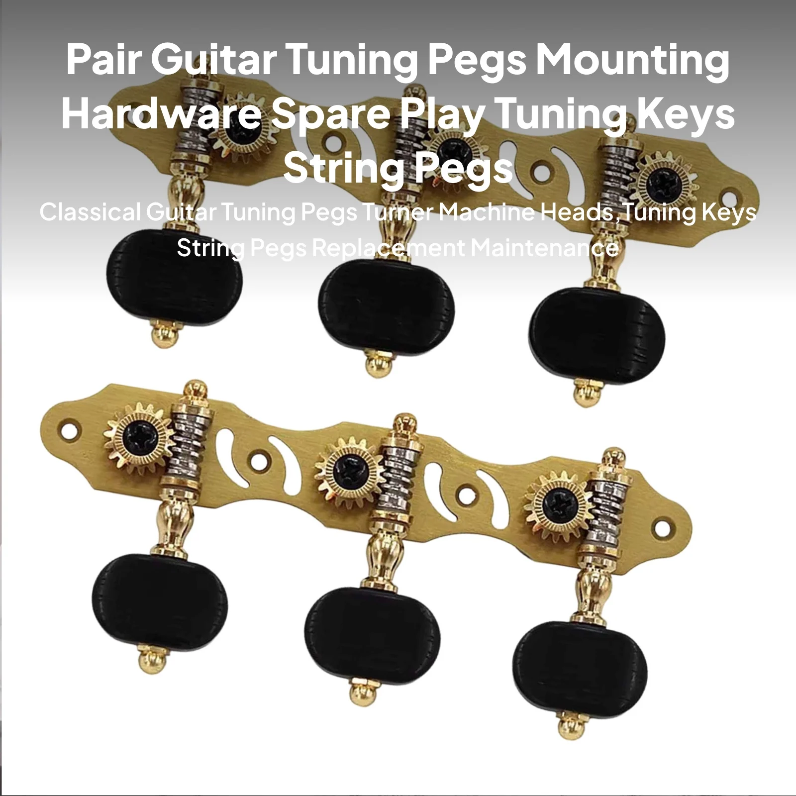 

Hollow Design Classical Guitar Tuning Keys Durable Metal Pegs Set for Guitar Repair Replacement and Stable Performance