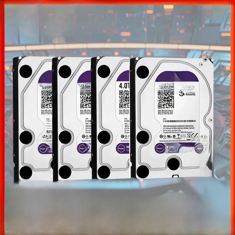 Wd roxo 4tb 3t 2t vigilância hdd 64m cache sataiii 6.0 gb/s 3.5 "disco rígido interno digital