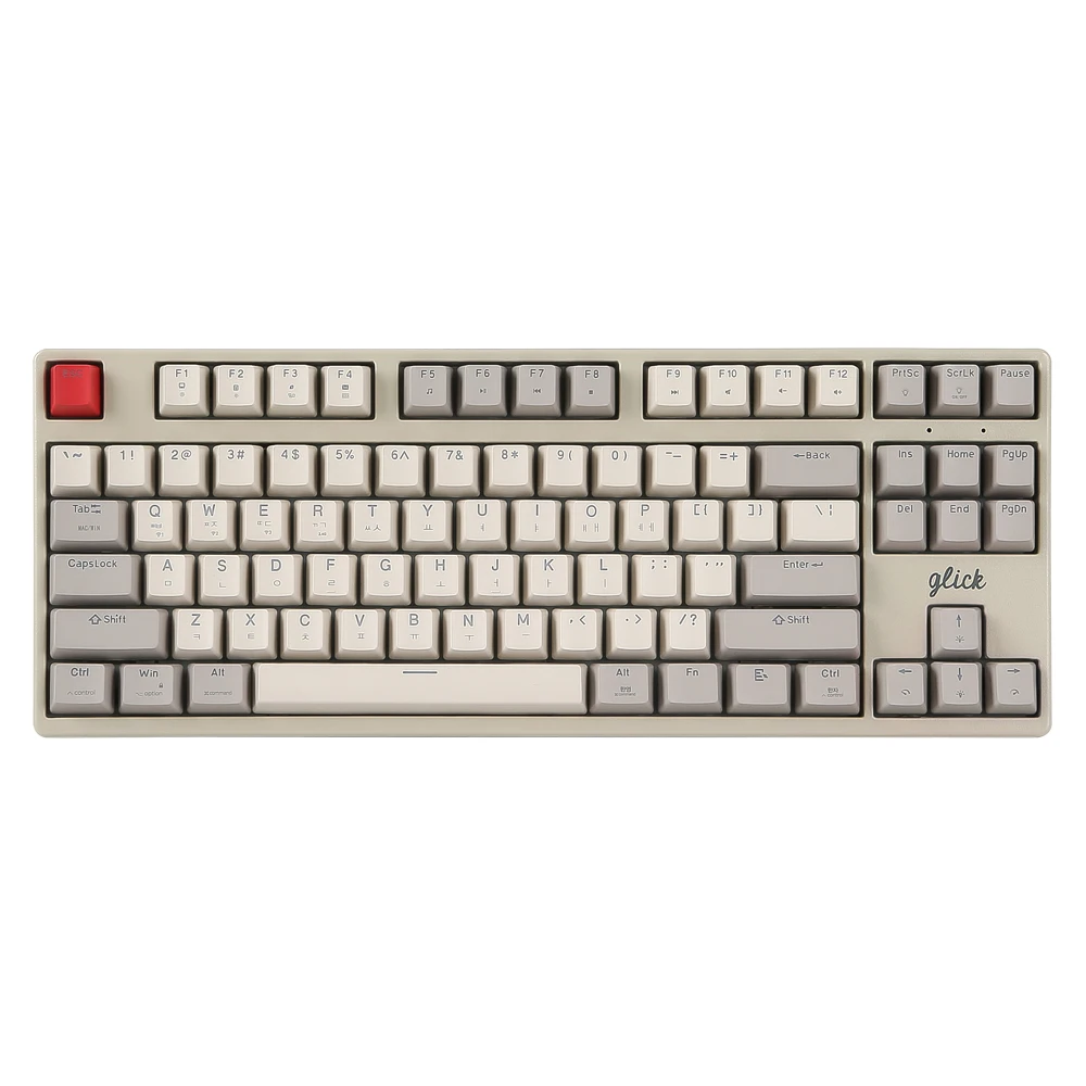 Earth Click Curator Retro Red SPK87 Low-noise Full Lubrication Hot Swap Wireless Bluetooth Gaming Mechanical Keyboard Axis 87