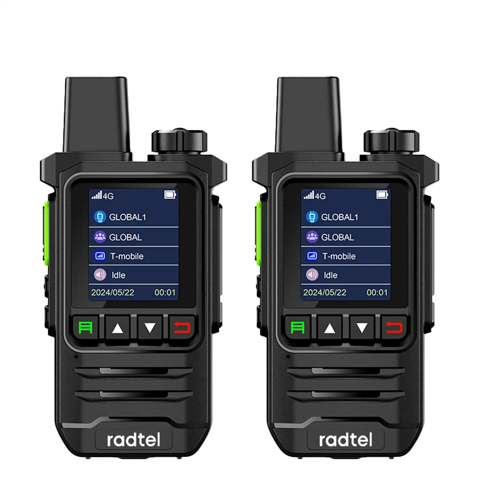 Radtel P6 POC無線機 無制限範囲 5000マイル 長距離トランシーバー 全国対応 ハンディ グローバル 4G SIMカード付き (2個パック)