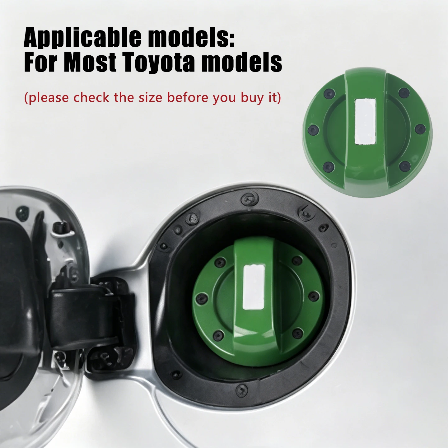 Dekorative Tankdeckelabdeckung für TOYOTA, Öleinfülldeckel, Tankdeckelverkleidung, Dekoration für Camry, ohne Logo – Detail 1