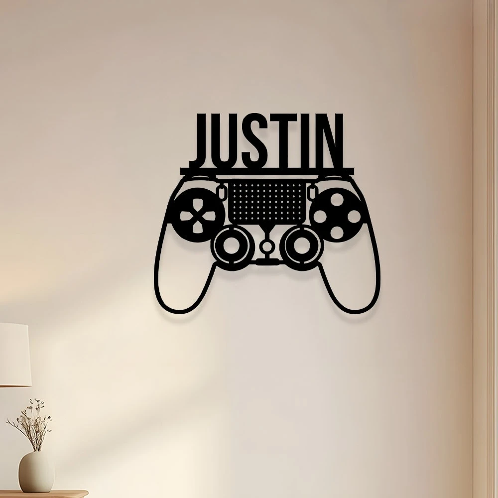 Custom Gaming Controller Metal Sign with Name, Wall Art Ornaments for Man Cave/Office/Rooms/Home, Birthday/Party Gift for Gamers image 5