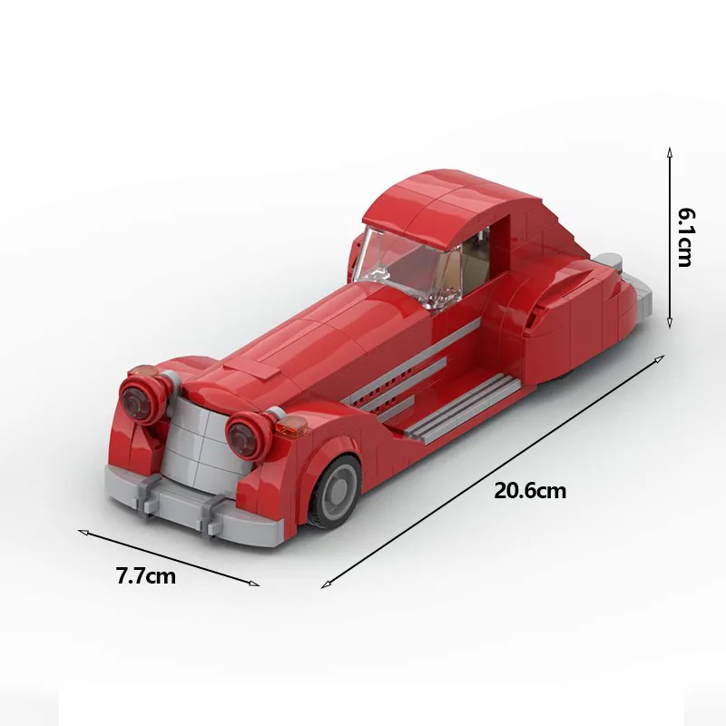 MOC-65599 czerwony Super fajne wyścigowy samochód sportowy chłopiec montaż samochodów zestaw akcesoriów Model zestaw klocków zabawka prezent urodzinowy