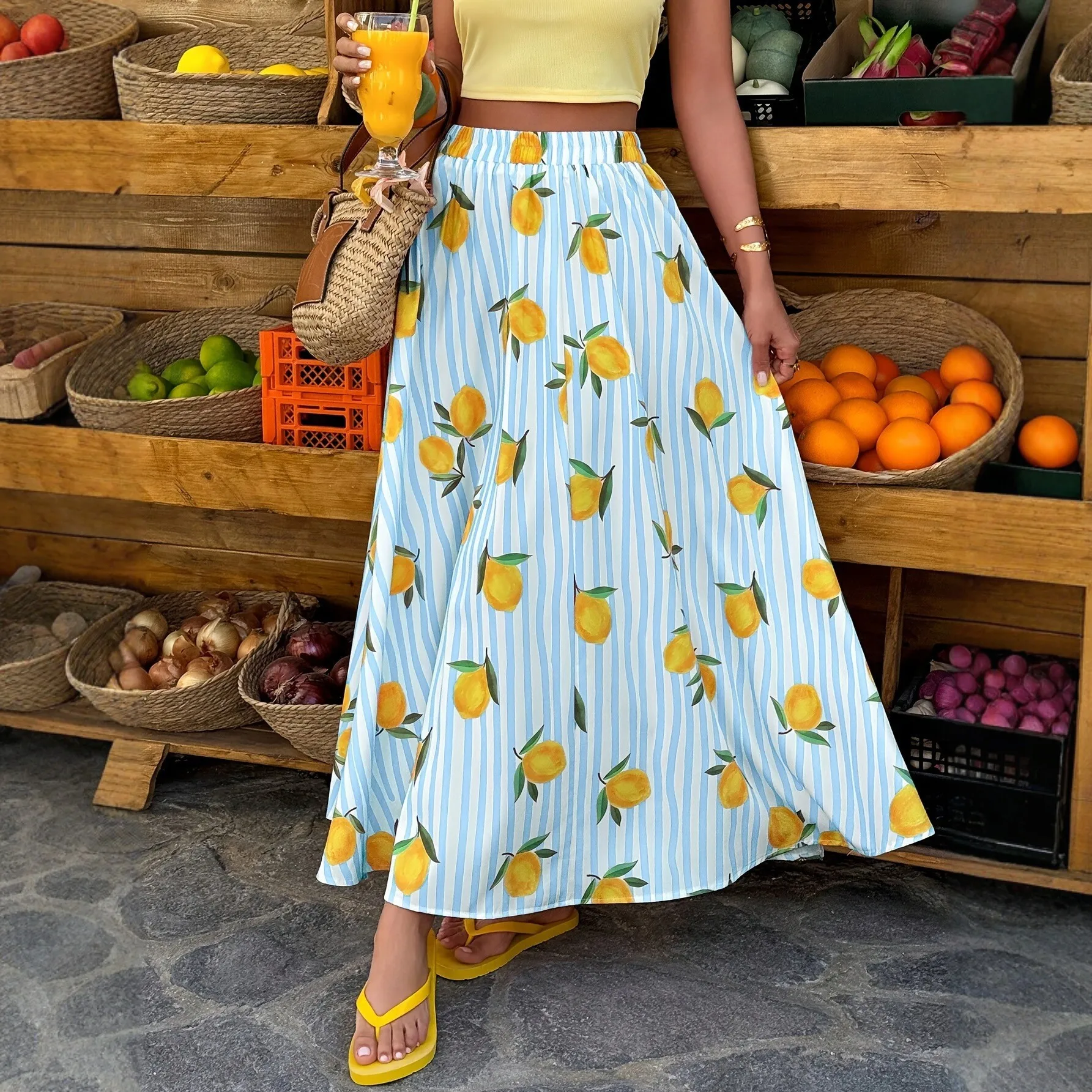 Embossed Printed Skirt Mid Length Professional Elegance with a Line Elegant Style Elegant No Stretch Seamless Skirts for Women