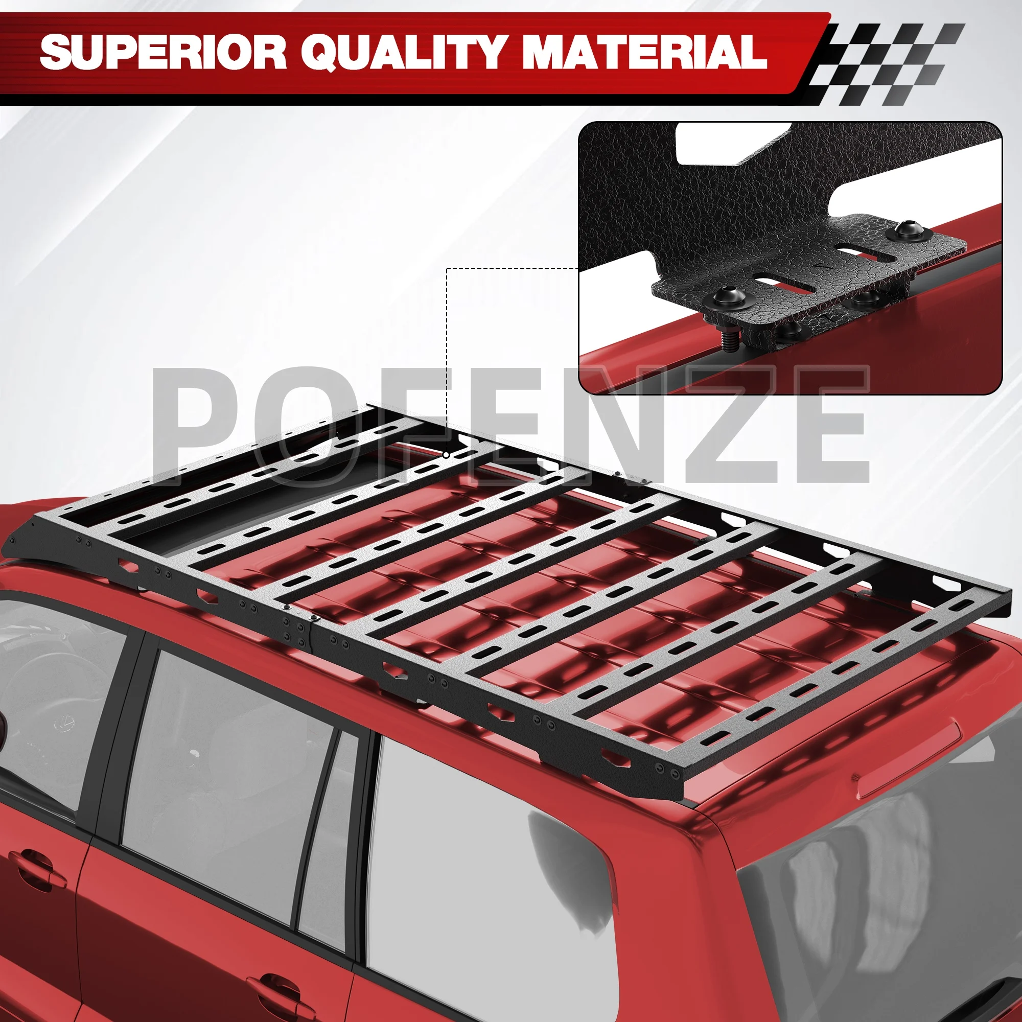 2003-2009 Lexus GX470 Portaequipajes de acero al carbono resistente - Portaequipajes, portaequipajes con barras transversales