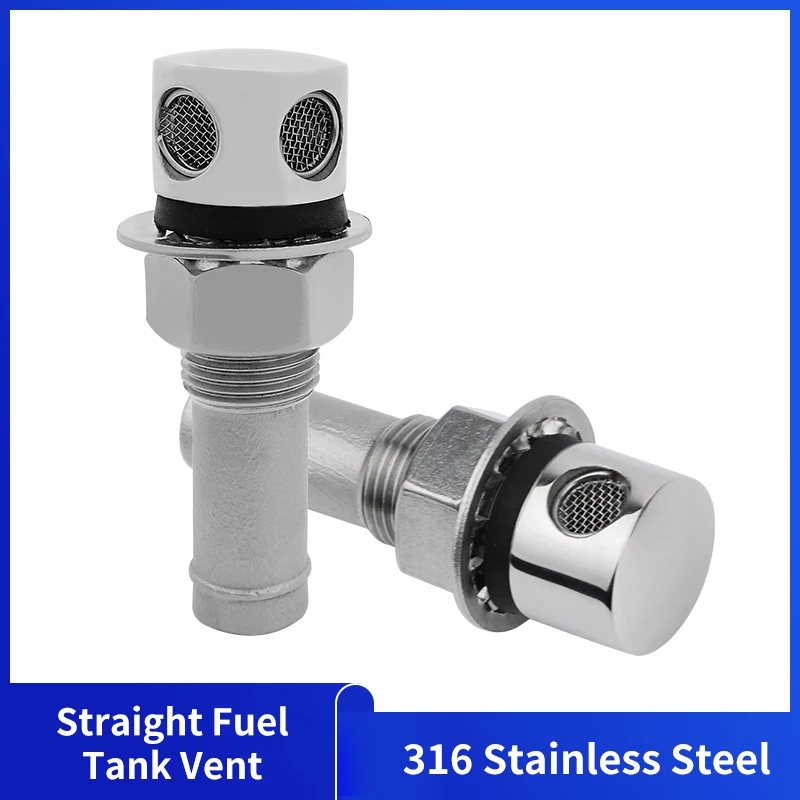 Boat Fuel Vent Marine Grade 316 Stainless Steel Fuel Gas Tank Vent Hardware with Gasket Flush Mount