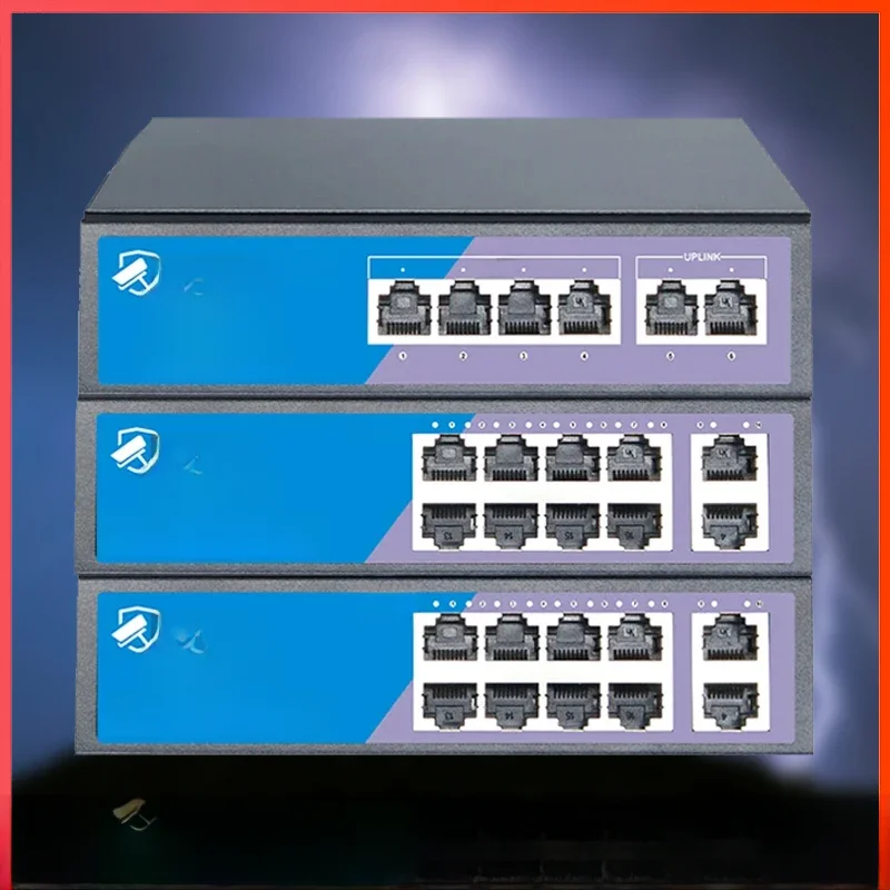 4/8Port POE Ethernet Switch 100Mbps 48V POE Network Switch with Fast RJ45 Uplink Port Support CCTV  IP Camera Wireless AP Router