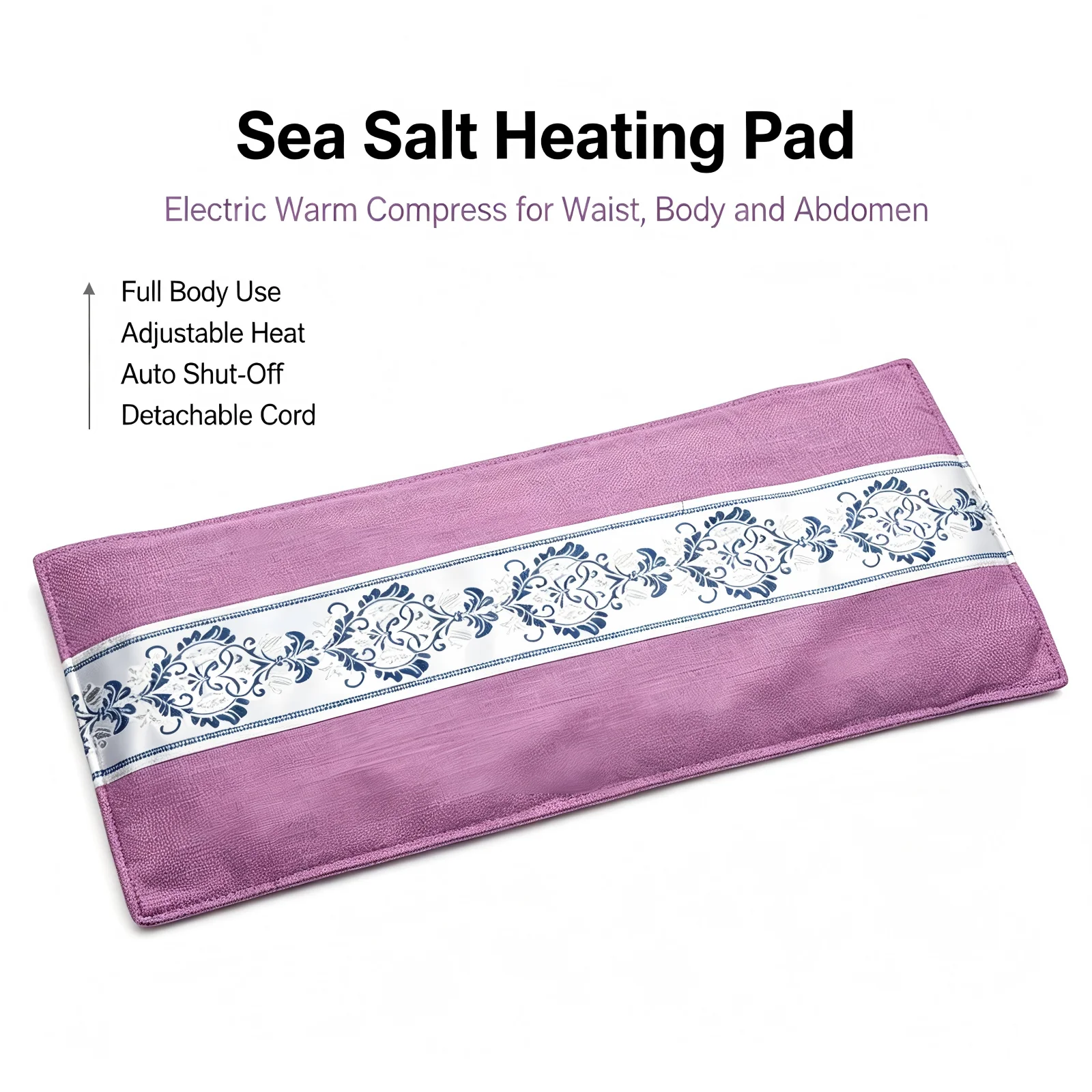 Electric Heating Sea Salt Blanket Full‑Body Hot Compress Pad Natural Coarse Salt Therapy Mat Heating Wrap Waist Belt for Home